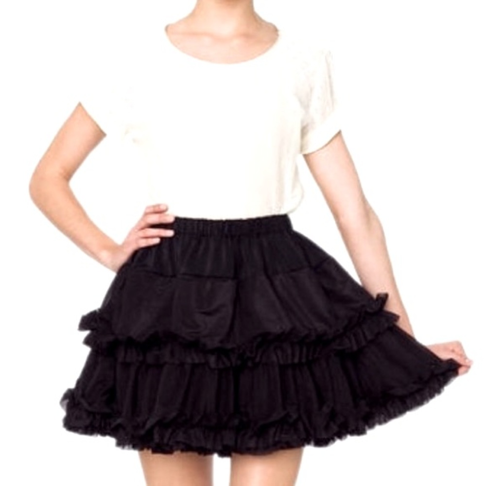 American Apparel Petticoat Skirt in Black